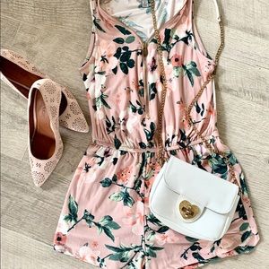Spring Floral Romper size small